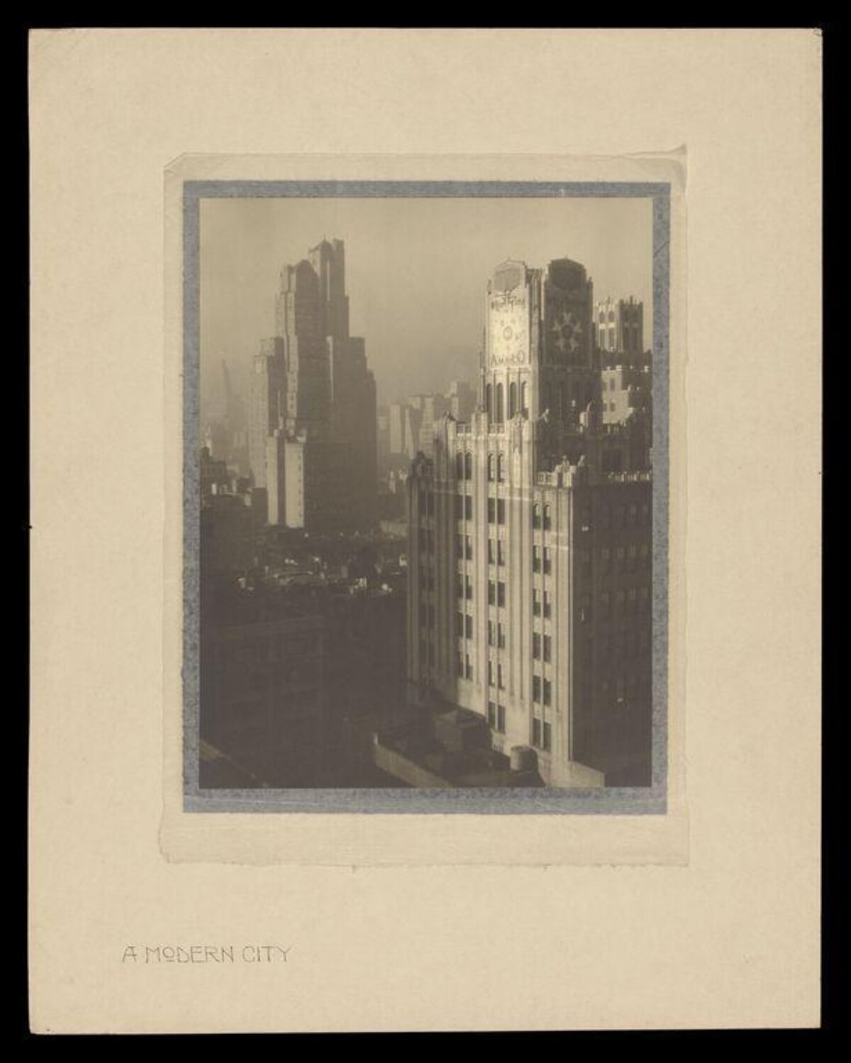 A Modern City Vintage Skyline