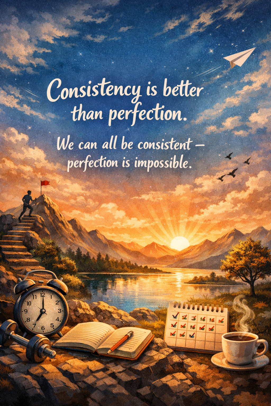 Consistency Over Perfection Poster