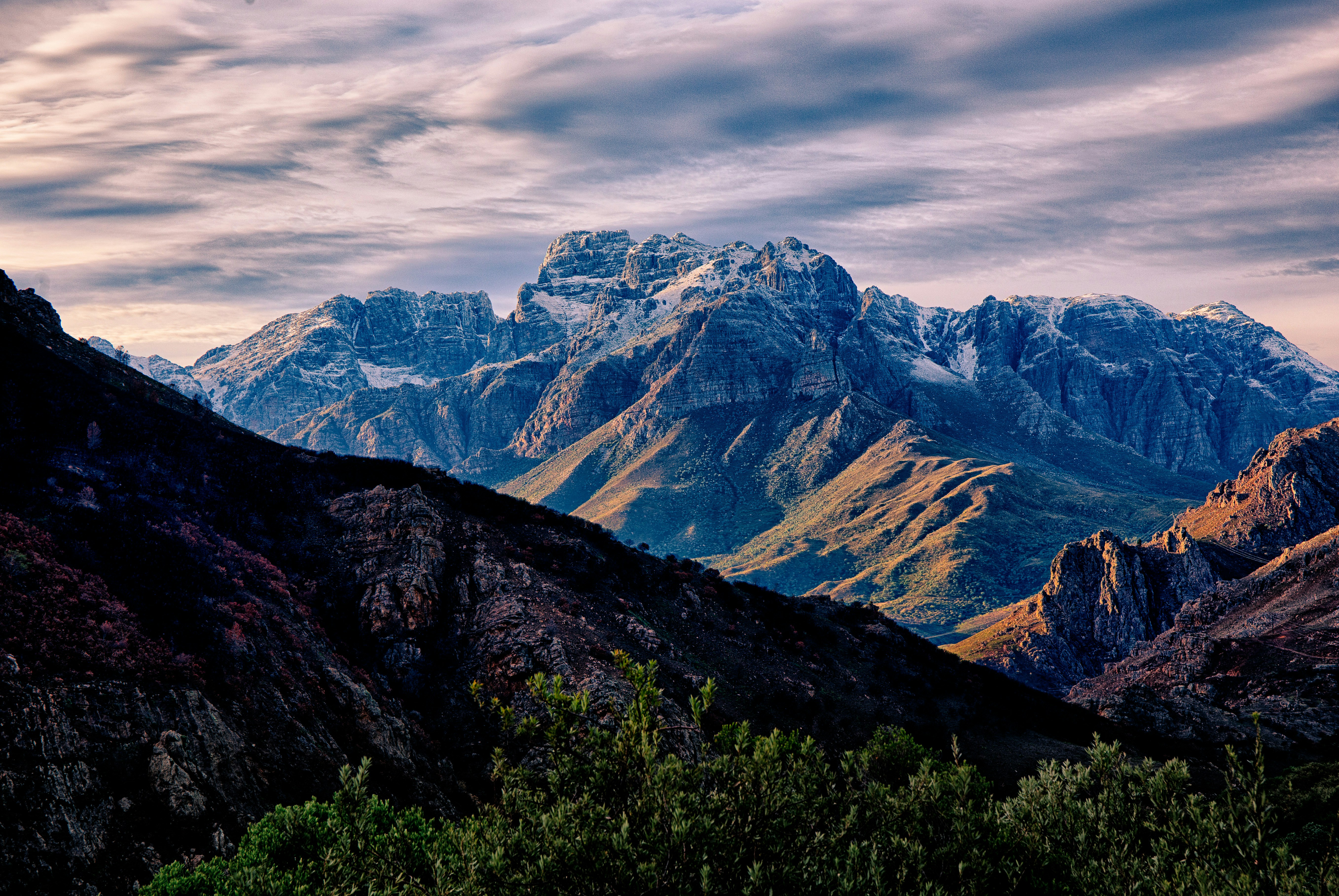 Snow-capped Mountain Range Landscape