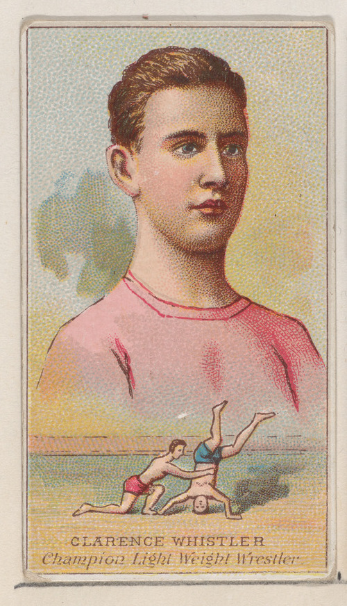 Clarence Whistler Wrestler Trade Card