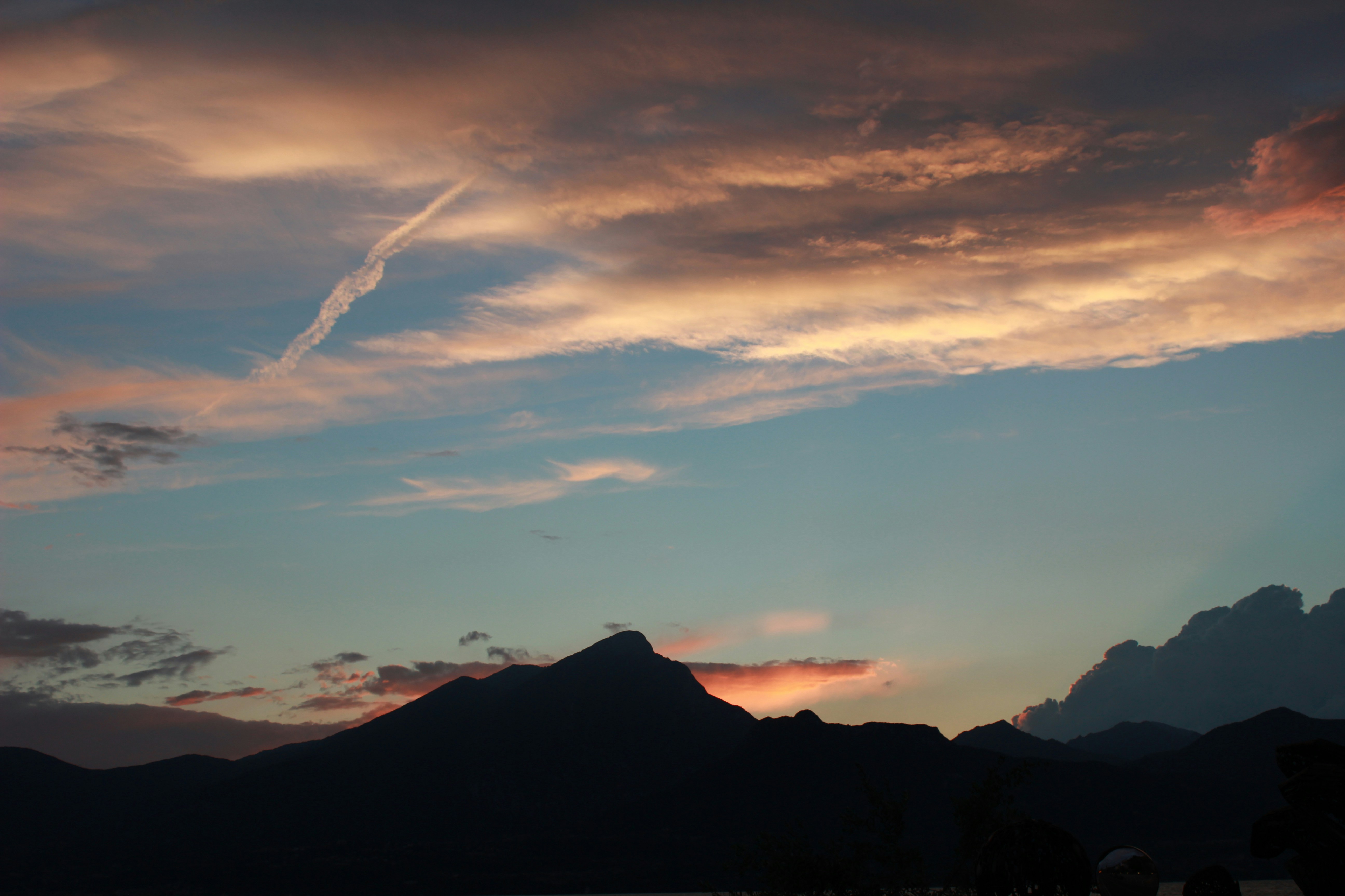 Sunset Over Silhouetted Mountains