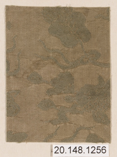 Antique Floral Pattern Textile Fragment