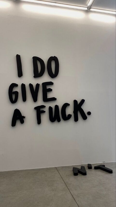 Conceptual Text Art Gallery Installation