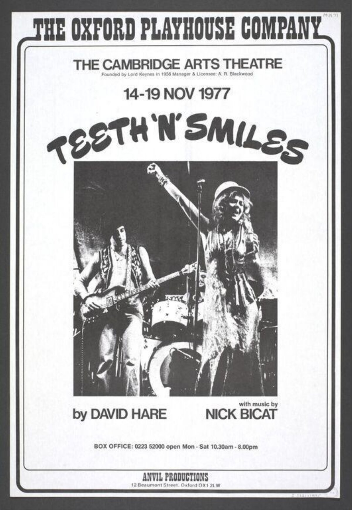 1977 Teeth 'N' Smiles Play Poster