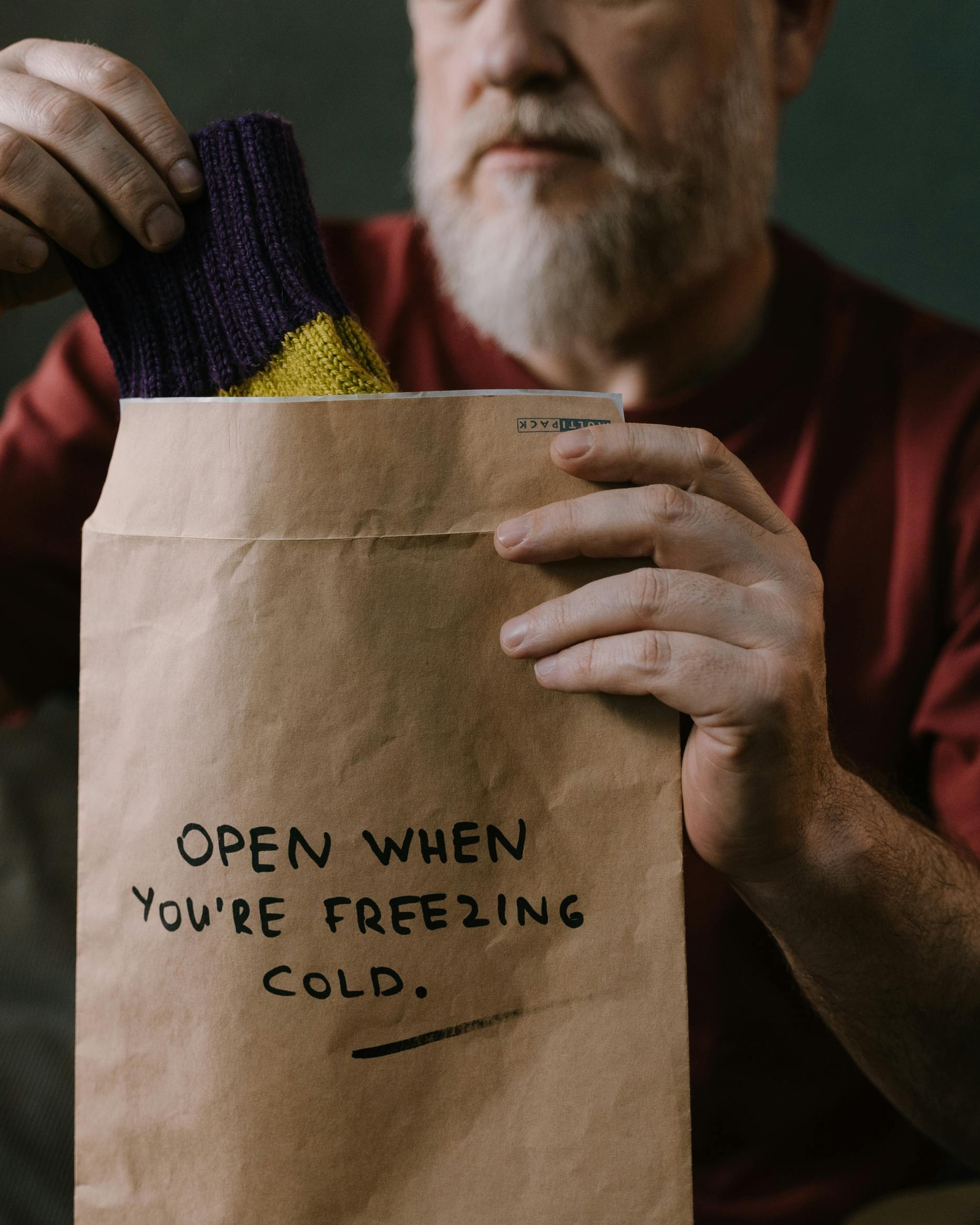 Open When Freezing Cold Gift Bag
