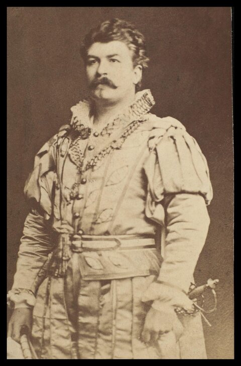 Vintage Portrait of Actor in Historical Costume