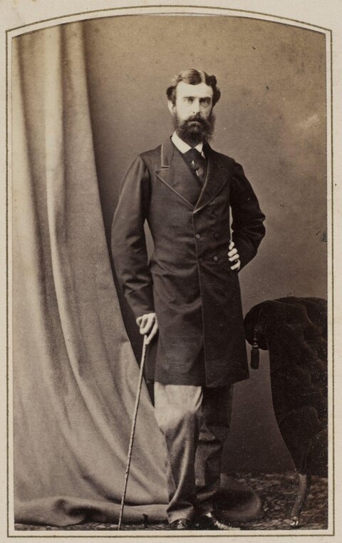 Victorian Studio Portrait of Bearded Gentleman