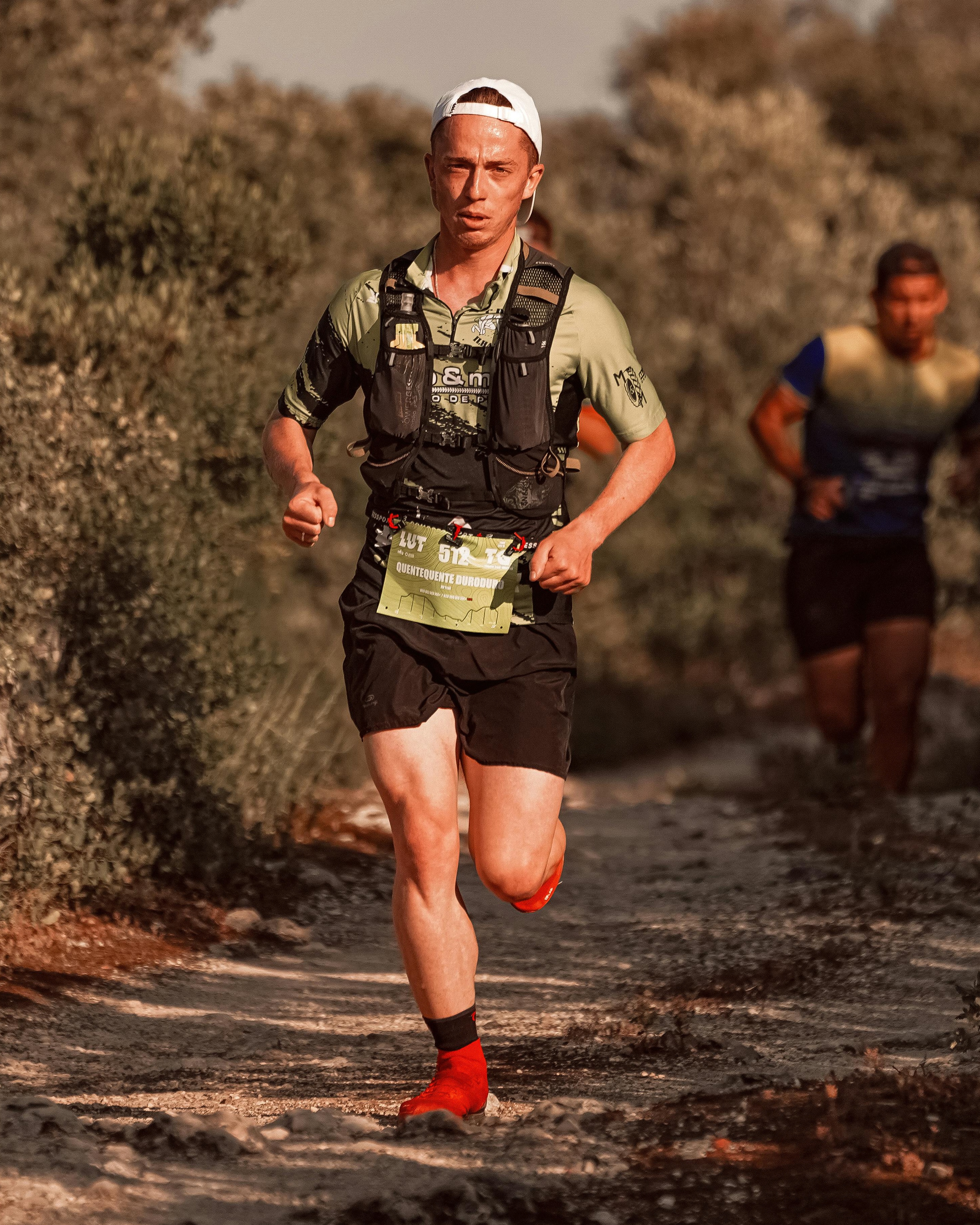 Trail Runner Competing in Race