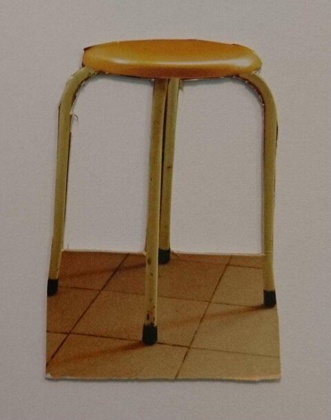 Paper Cutout of a Stool