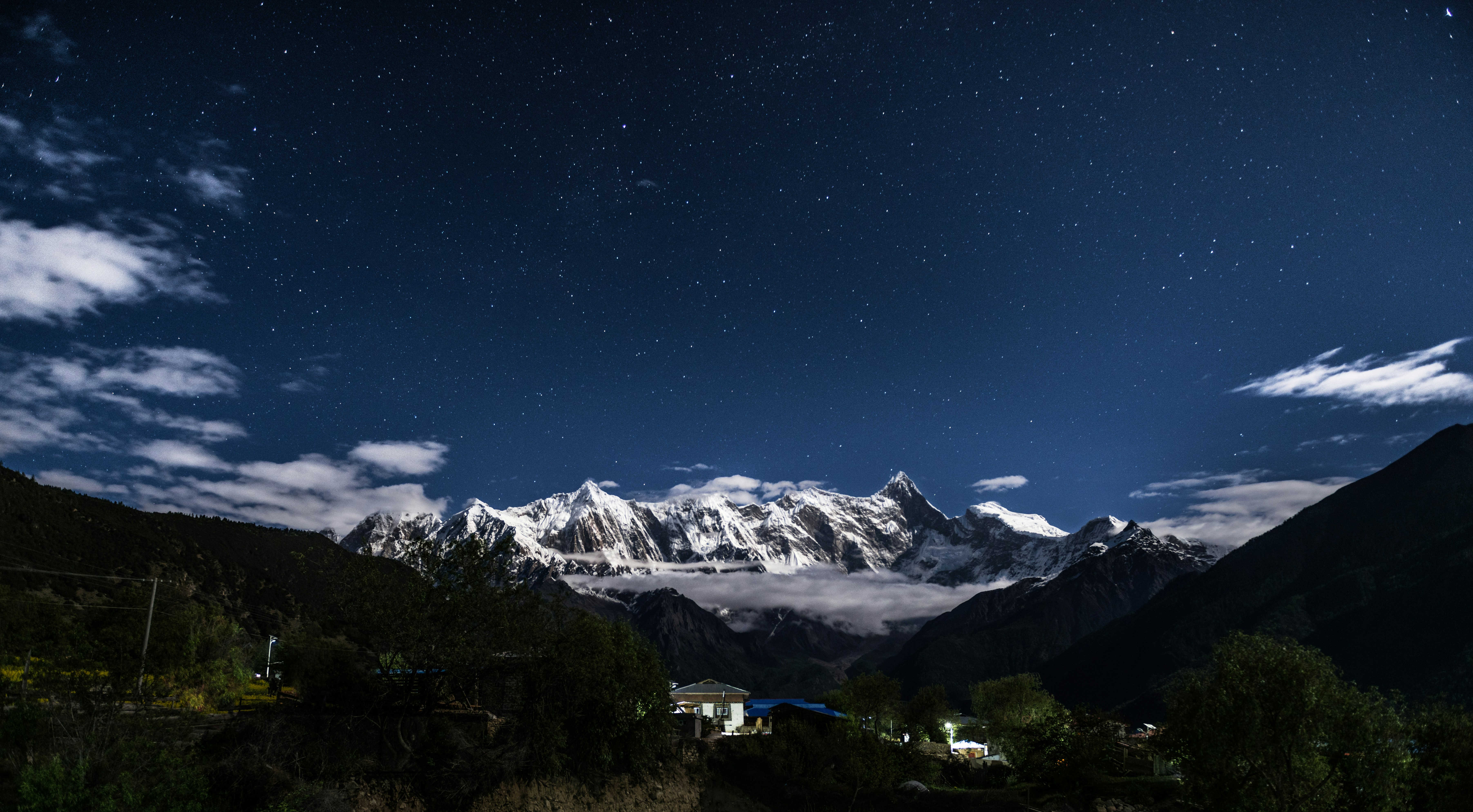 Starry Night Over Snow Mountains