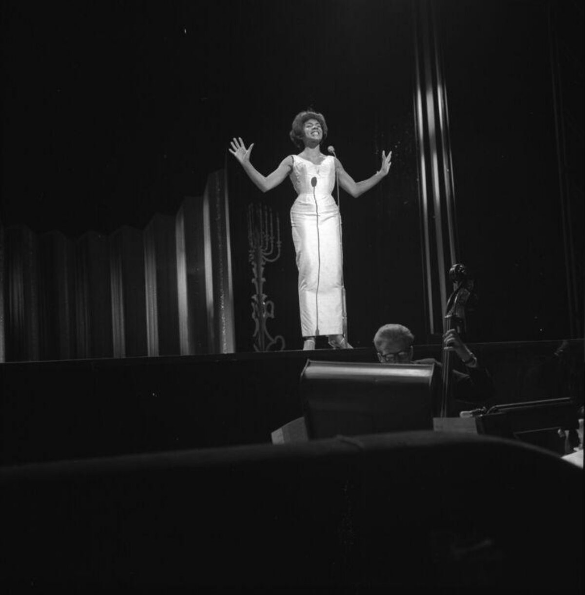 Female Singer Performing on Stage