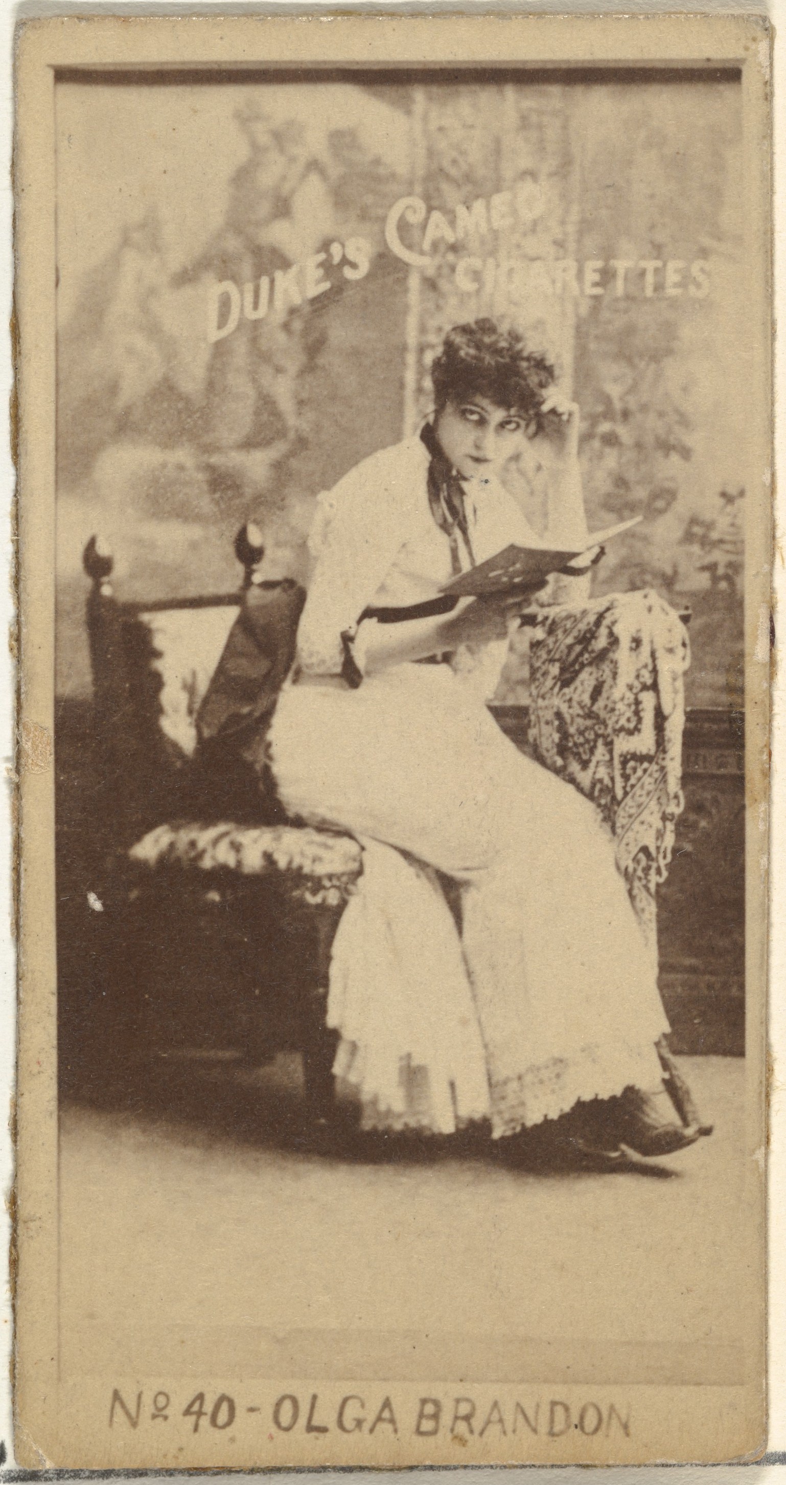Duke's Cameo Cigarette Card of Olga Brandon