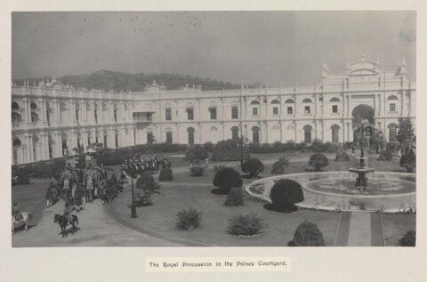 Royal Procession in Palace Courtyard