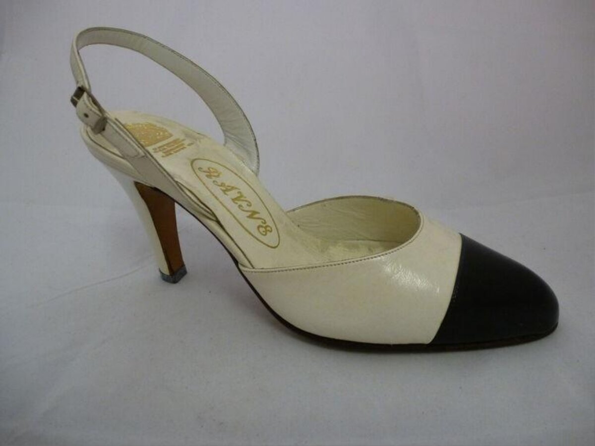 Vintage Two-tone Slingback High Heel