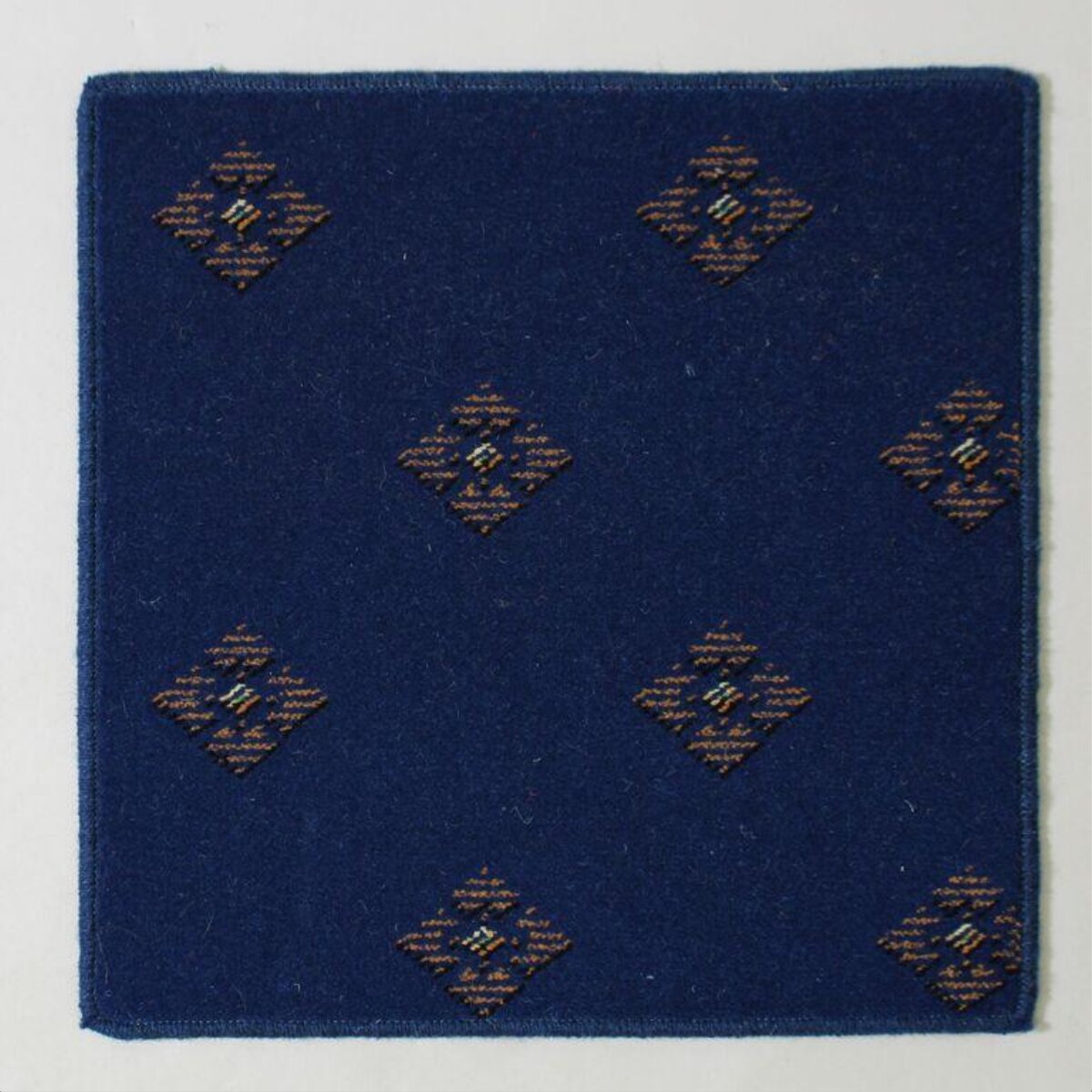 Navy Blue Diamond Pattern Fabric Coaster