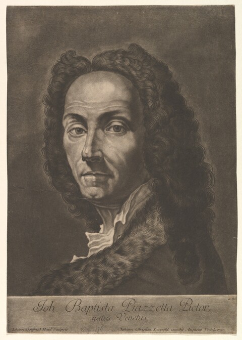 Engraved Portrait of Giovanni Battista Piazzetta