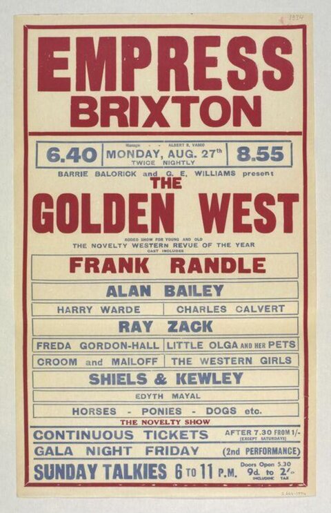 Empress Brixton Golden West Show Poster