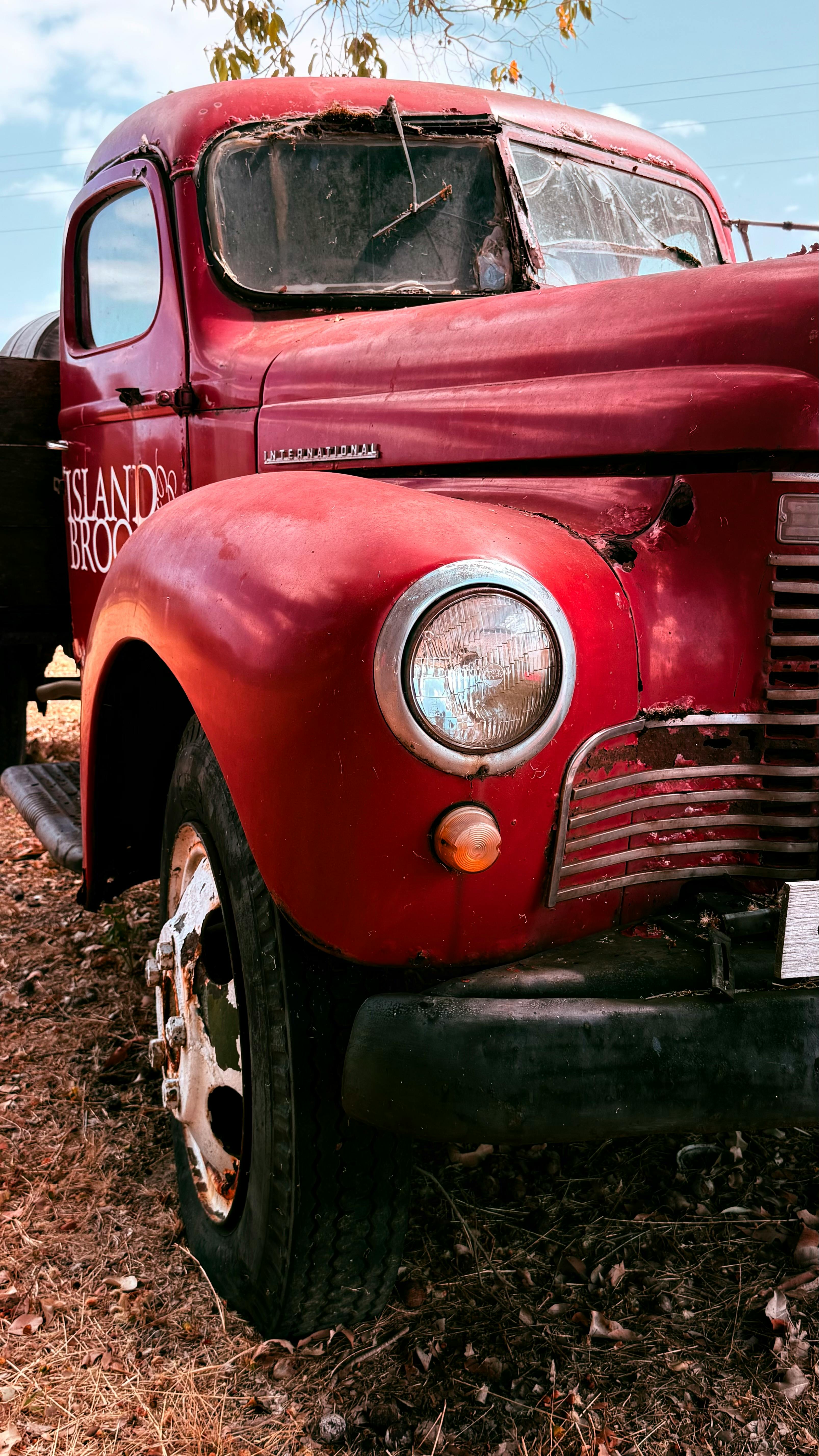 Old Red Vintage International Truck