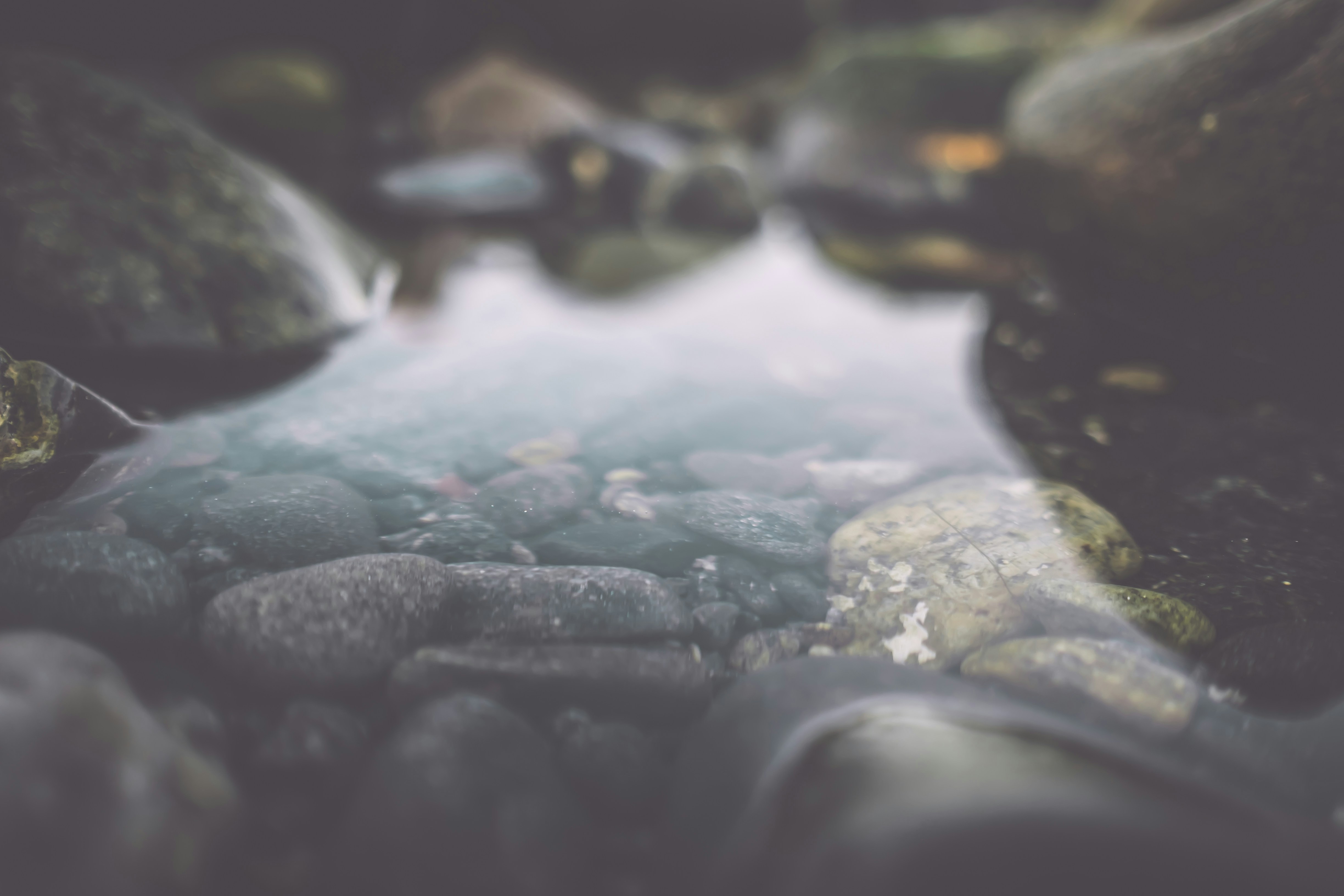 Shallow Stream Over Smooth Pebbles