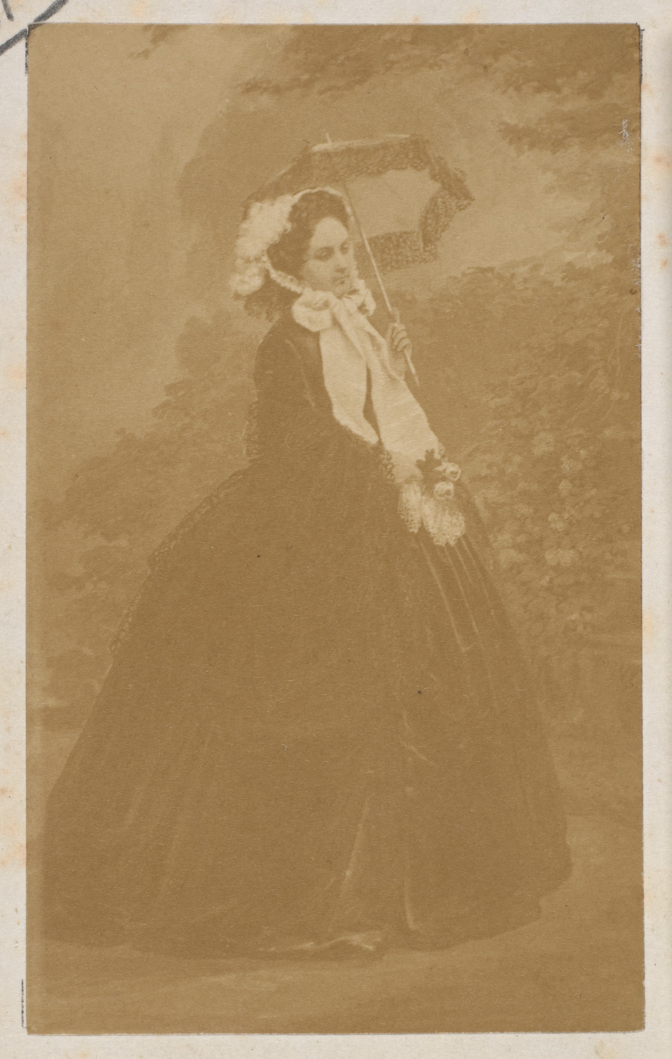 Victorian Woman With Parasol Portrait