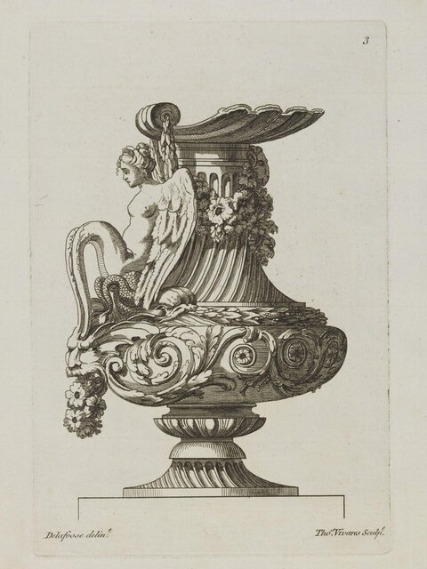 Ornate Decorative Urn Engraving