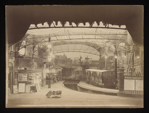 Vintage London Railway Station