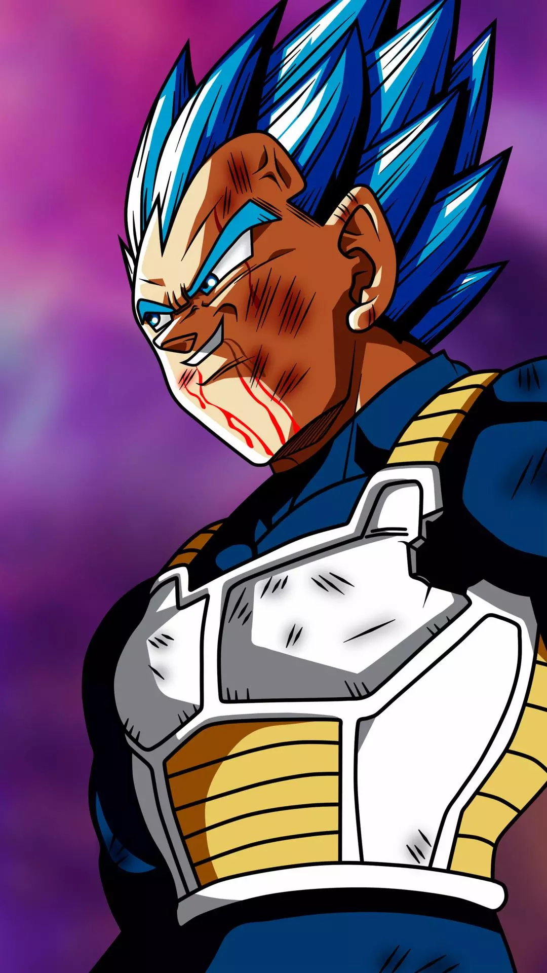 Injured Super Saiyan Blue Vegeta — Anime