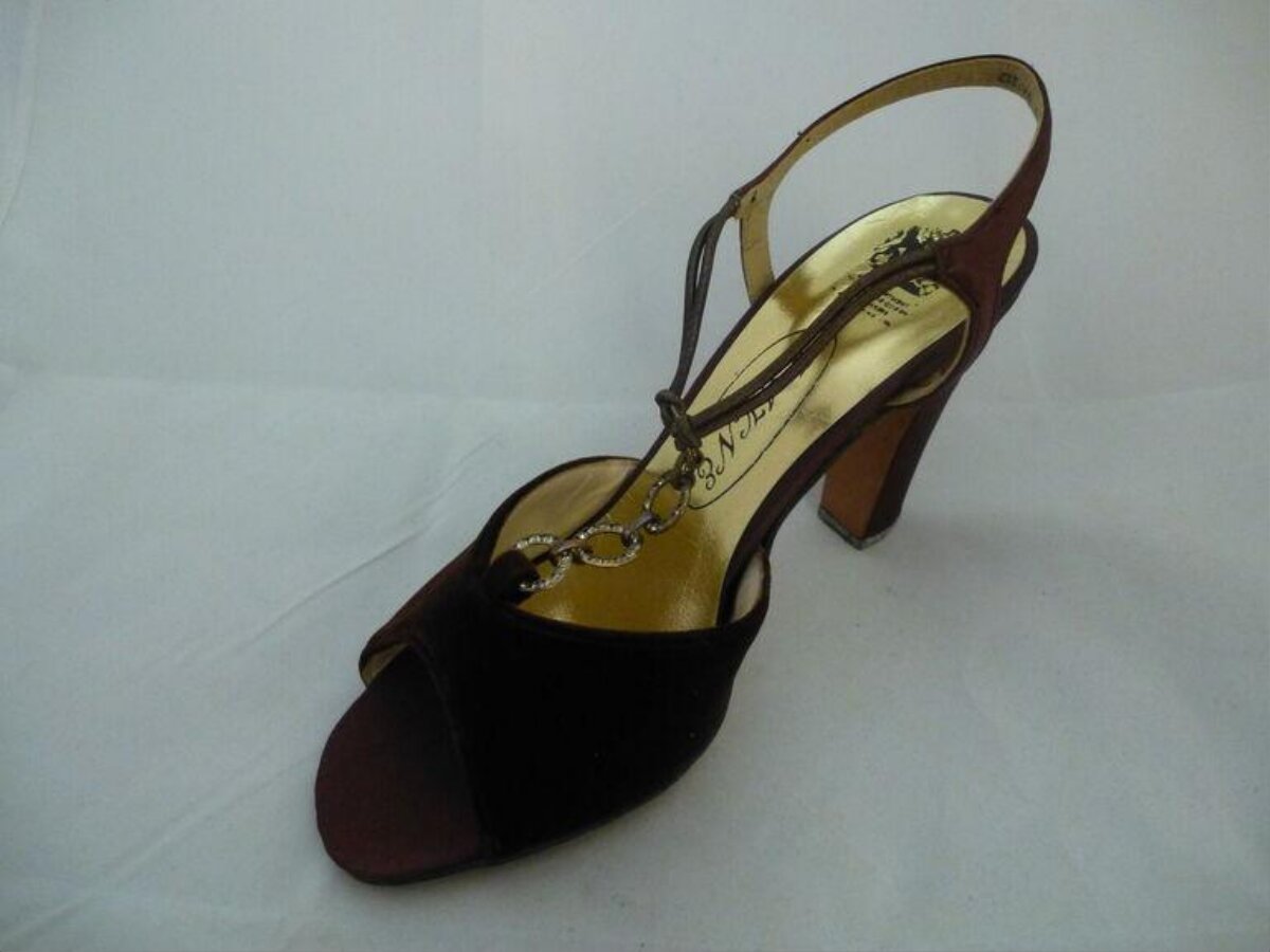 Brown Slingback High Heel Sandal