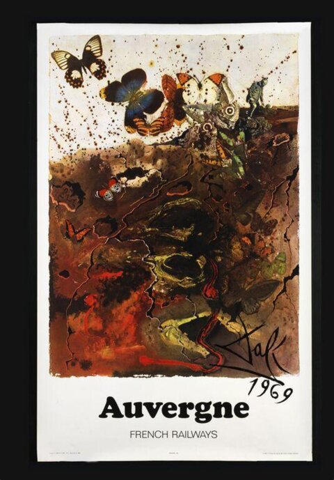 1969 Auvergne French Railways Poster
