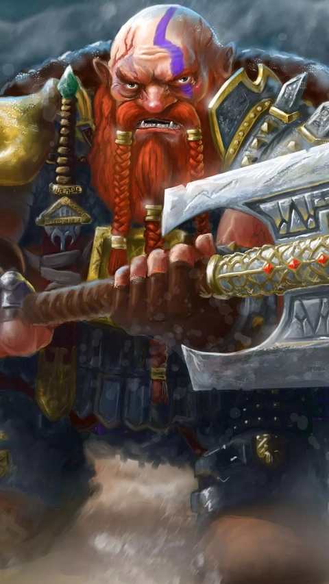 Fantasy Dwarf Warrior Ready for Battle