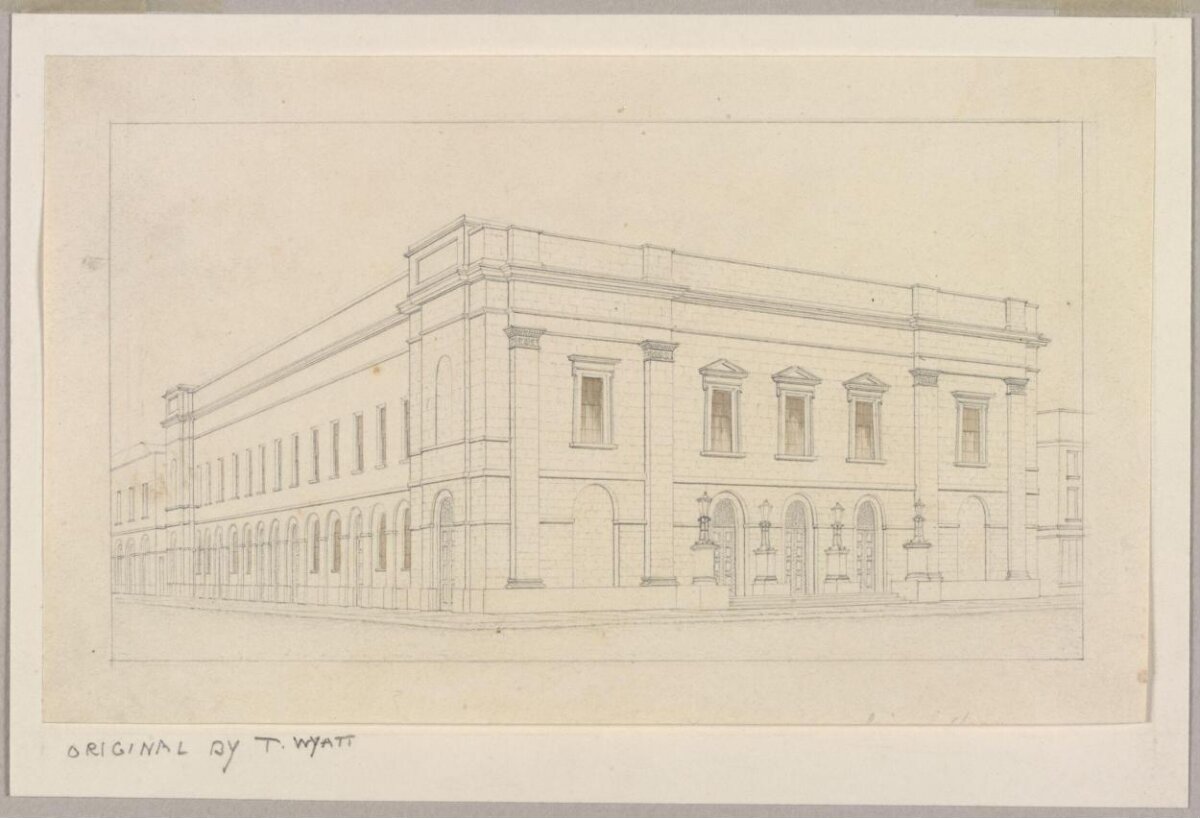 Architectural Sketch of Neoclassical Building