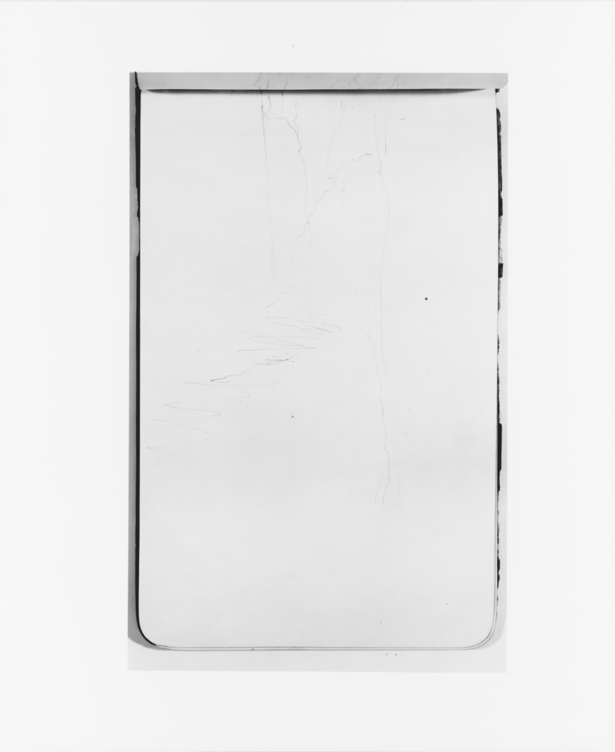 Blank Notepad Page With Faint Sketches