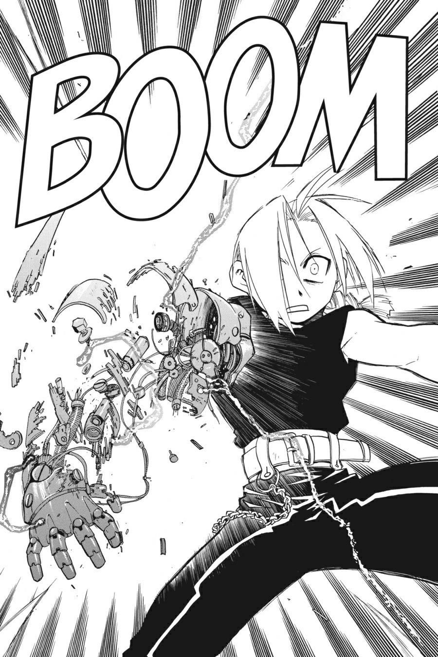 Ed's Automail Arm Explosion Manga Panel — Images
