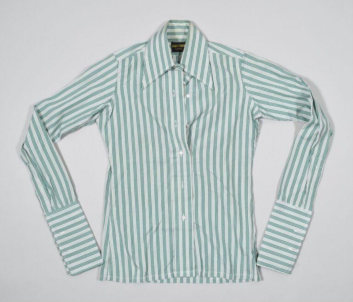 Green Striped Long Sleeve Shirt