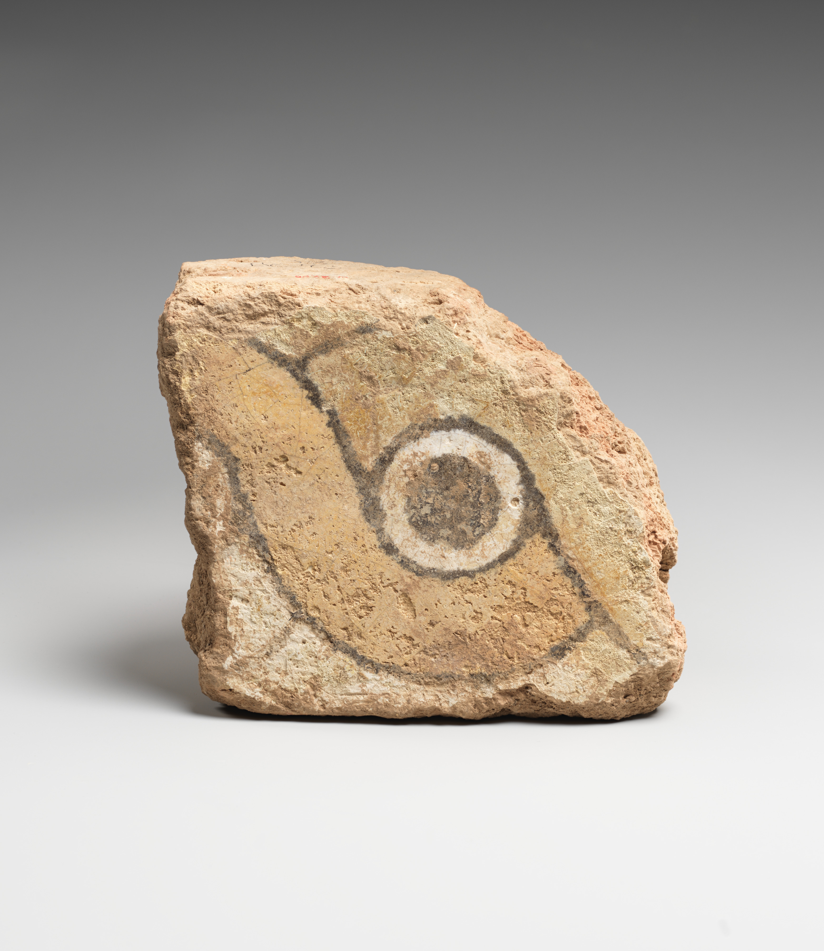 Ancient Painted Eye Stone Fragment
