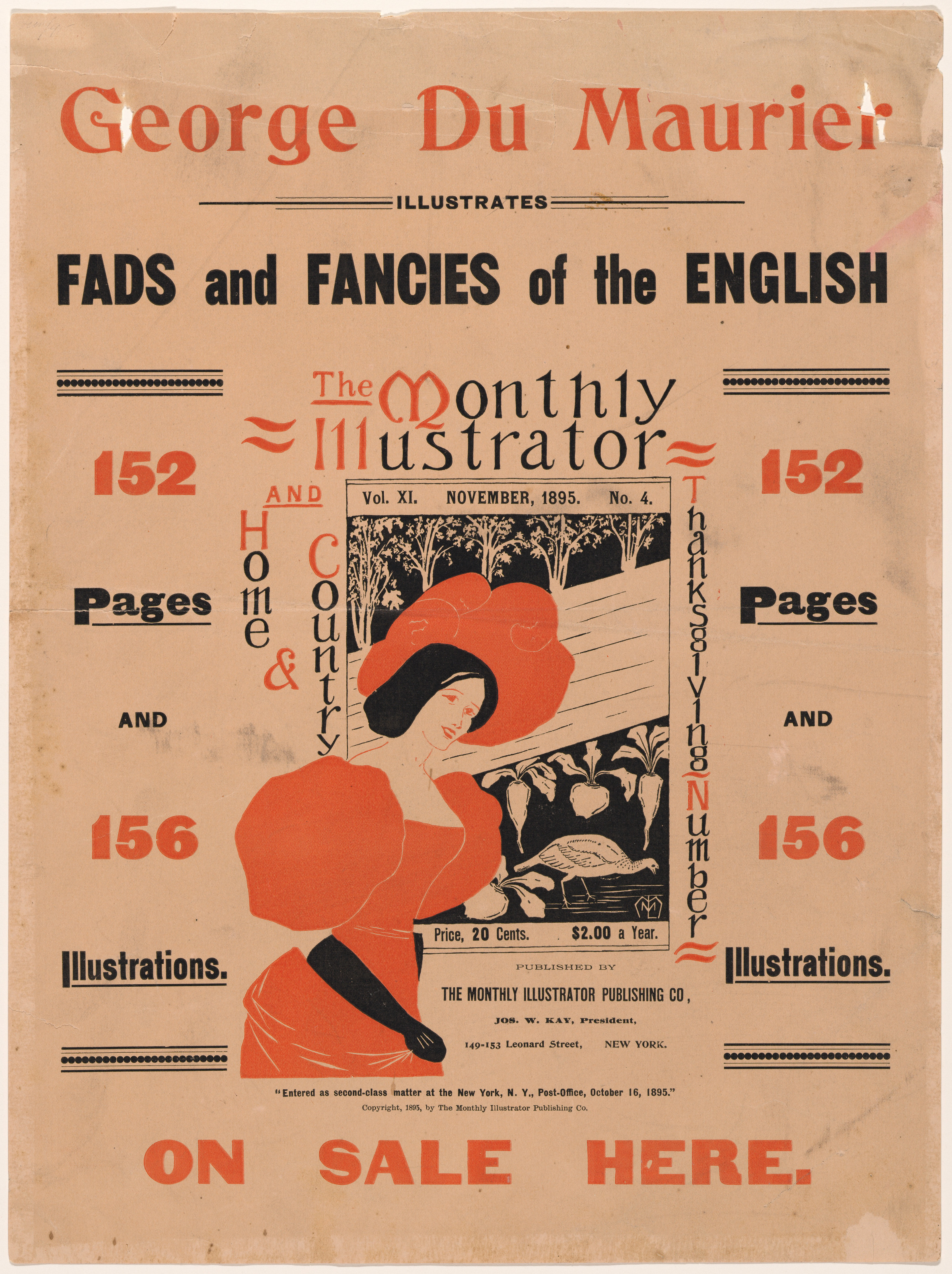 1895 Monthly Illustrator Sale Poster