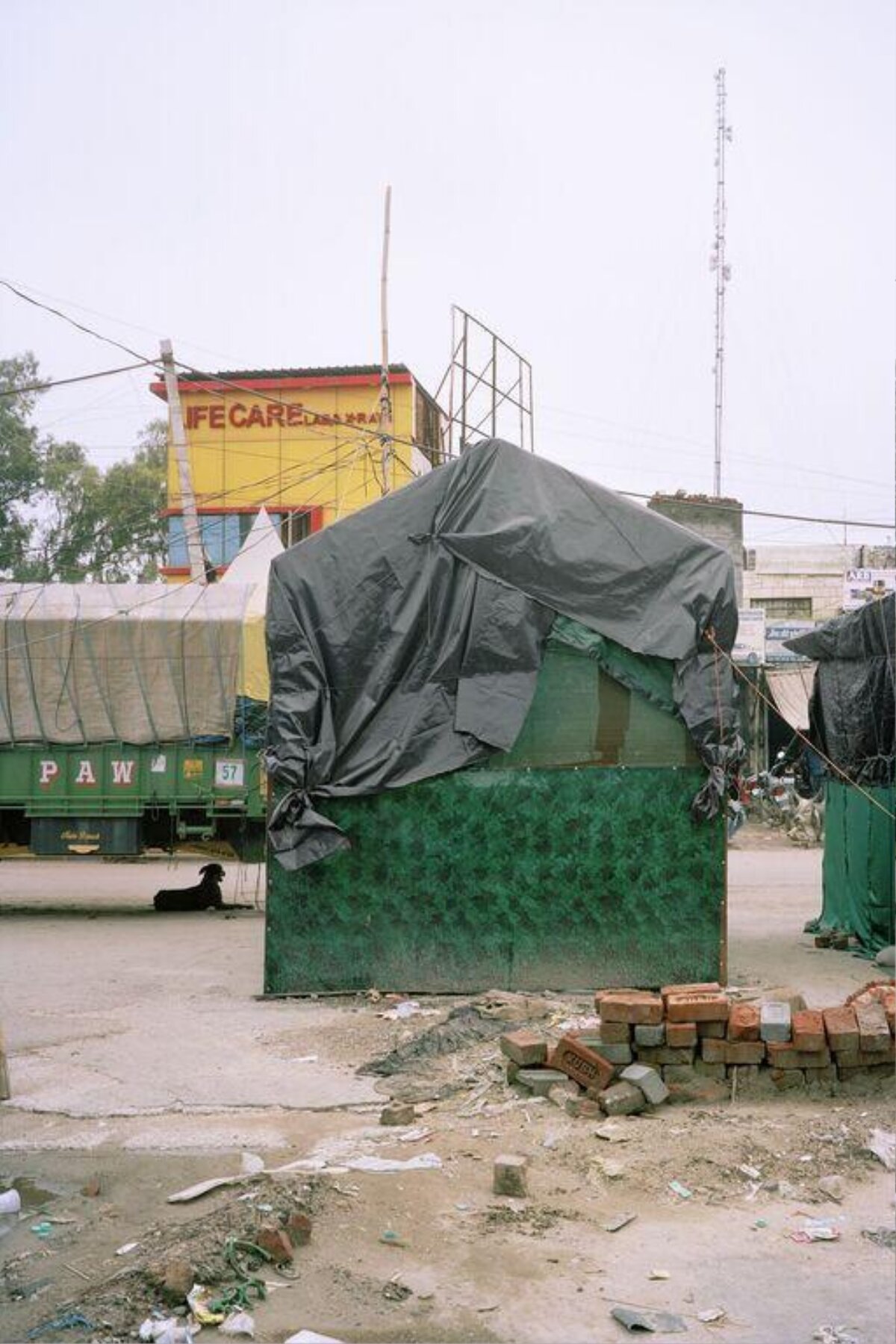 Makeshift Roadside Temporary Shelters