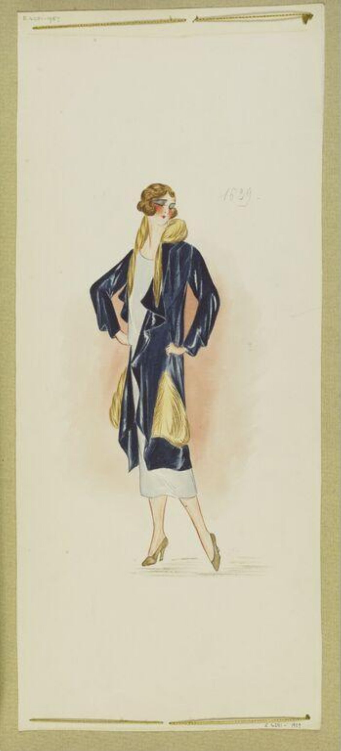 1920s Women's Fashion Design Sketch