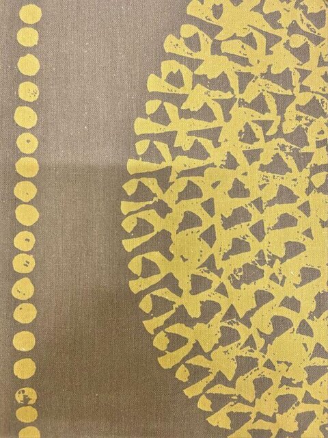 Mustard Brown Geometric Textile Pattern