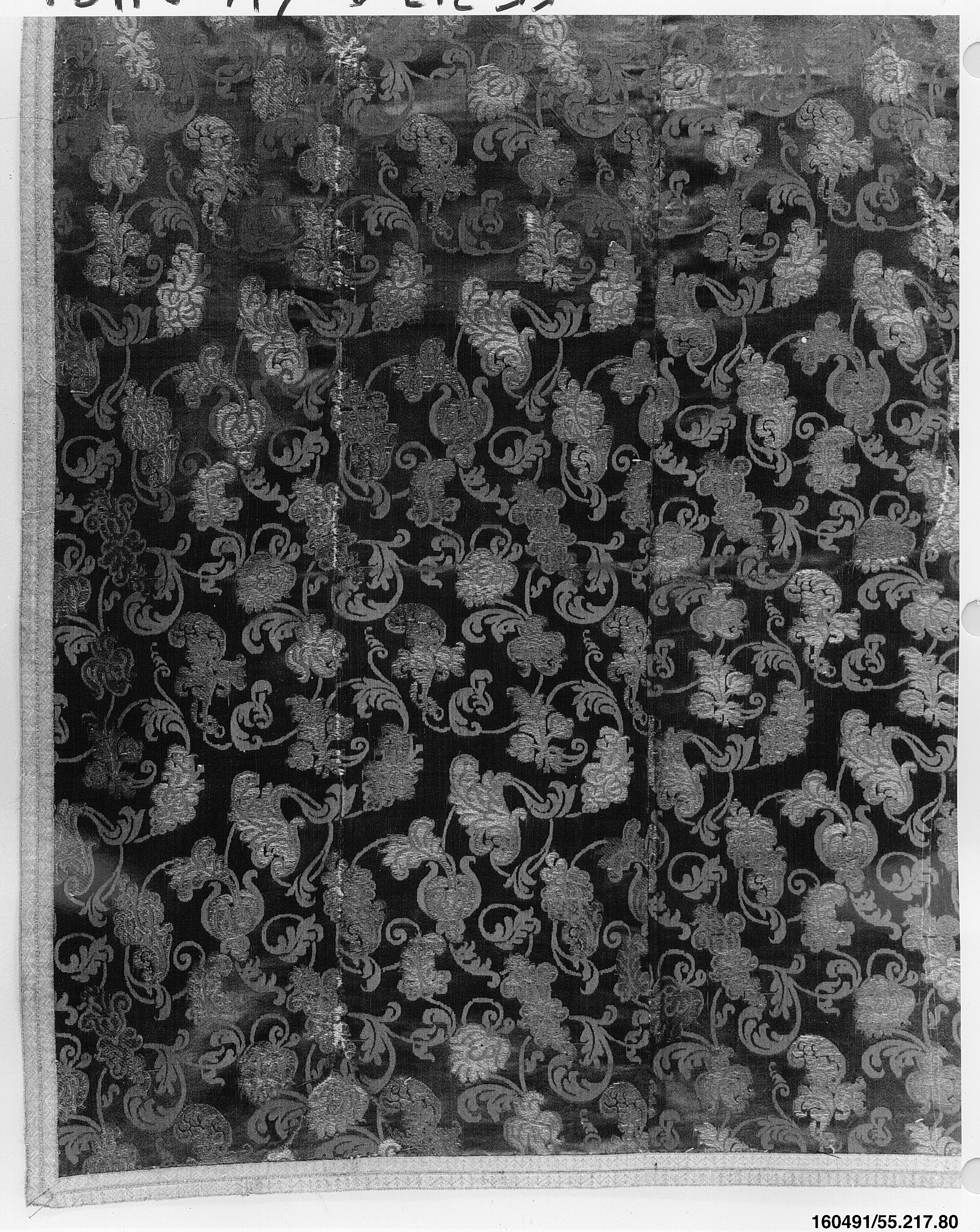Antique Floral Pattern Woven Textile