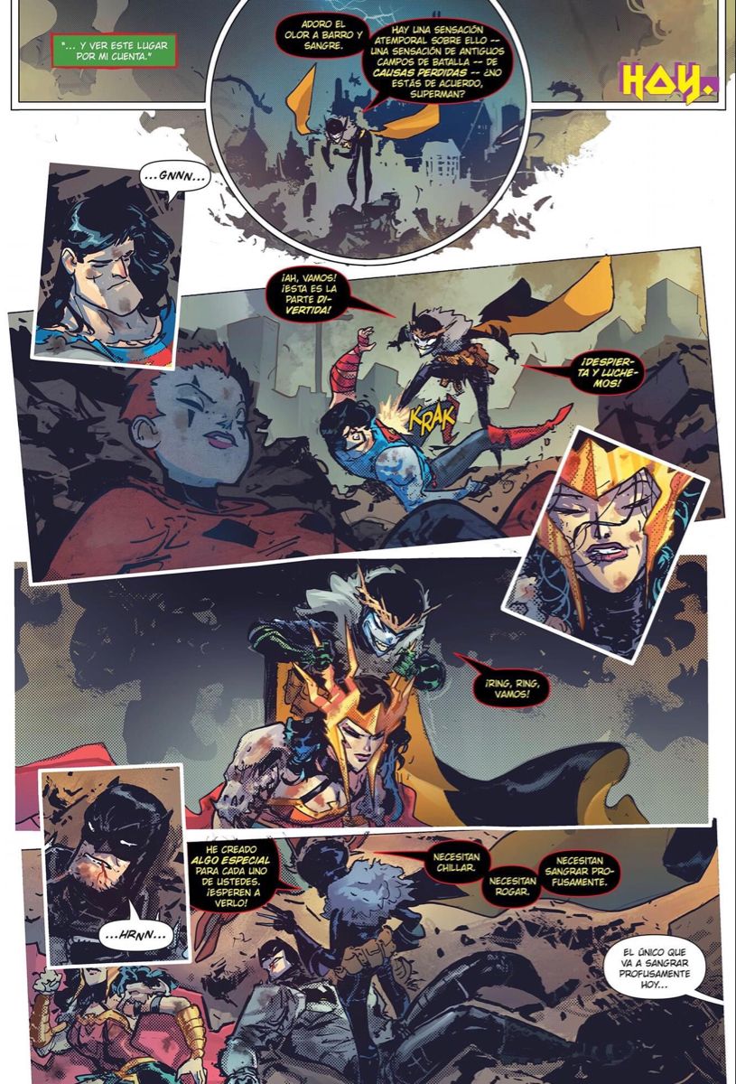 Villain Attacks Defeated Superheroes Comic Page