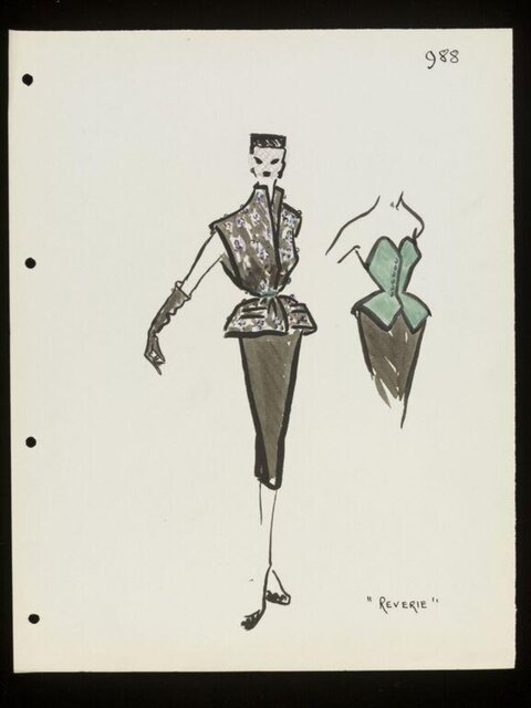 Reverie Vintage Fashion Design Sketch