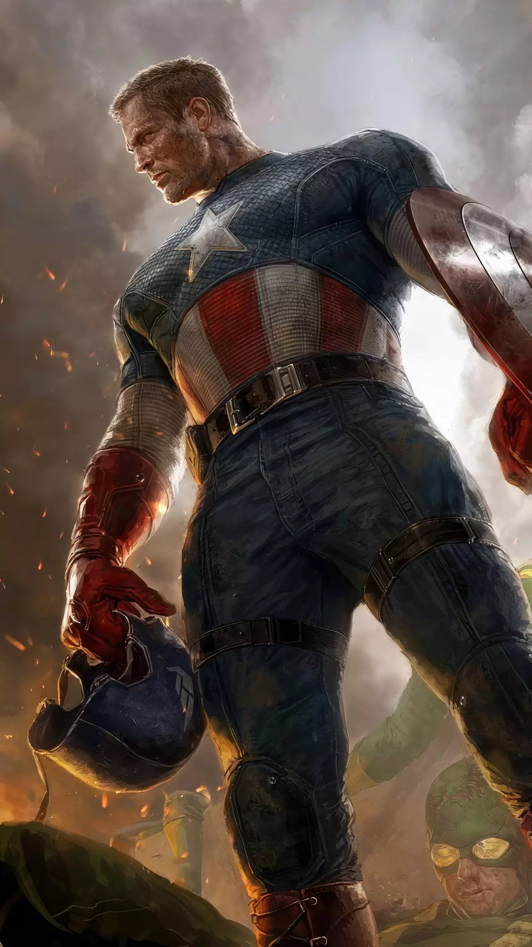 Captain America After Battle