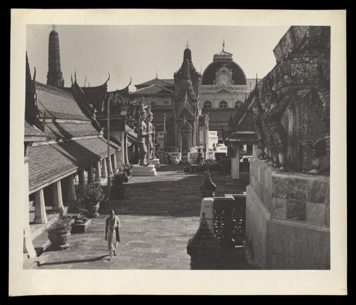 Old Thai Temple Courtyard Photo