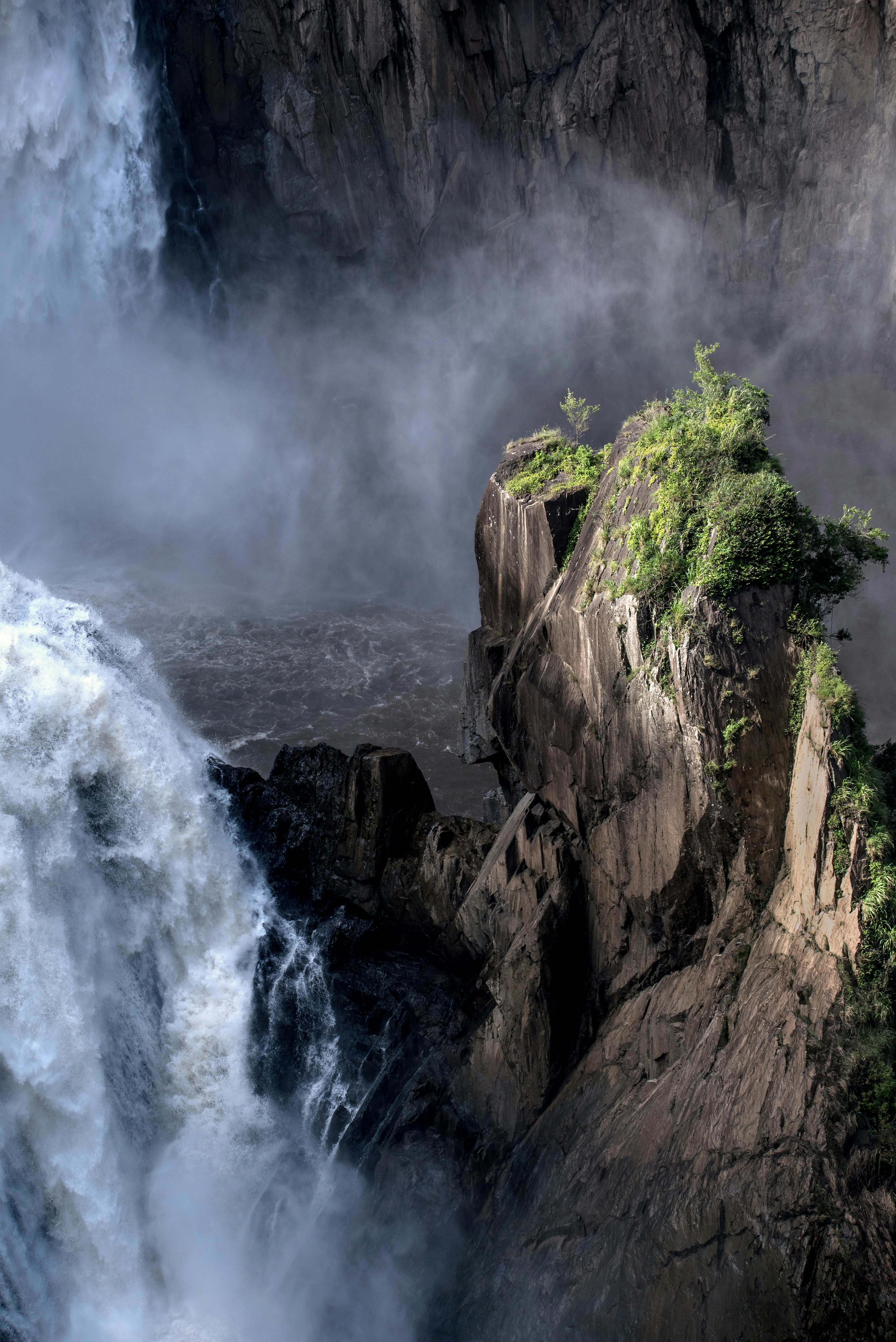 Waterfall and Cliff Landscape