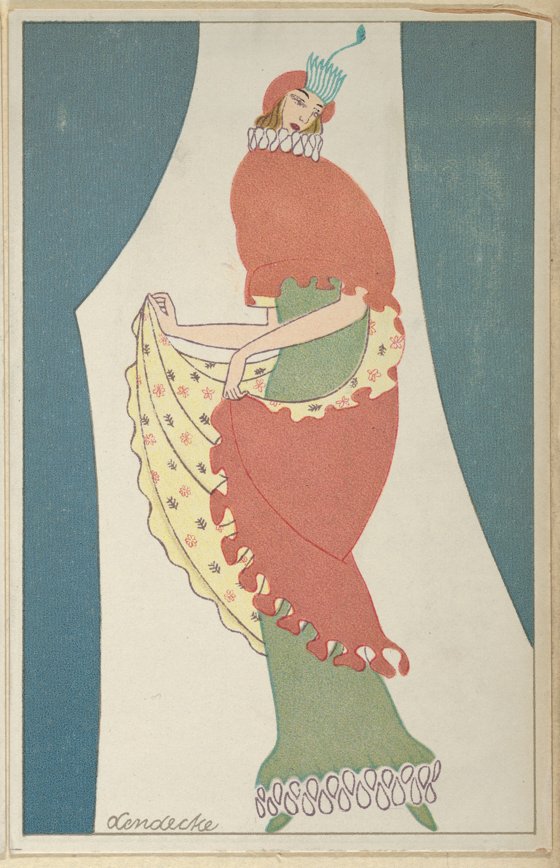 Costumed Stage Performer Illustration