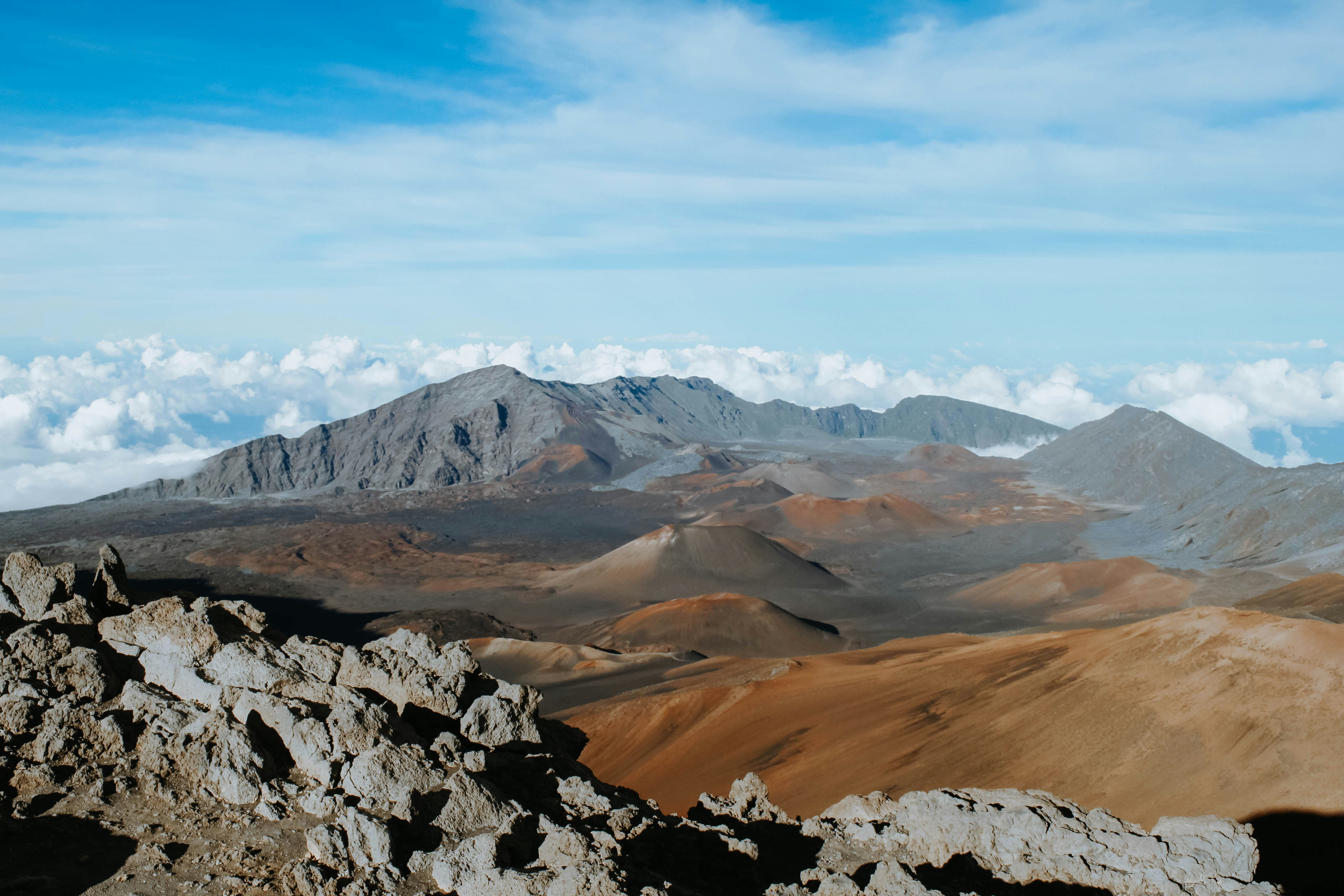 Volcanic Landscape Above Clouds