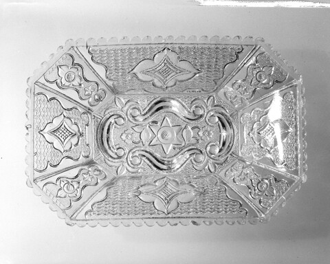 Antique Pressed Glass Rectangular Dish