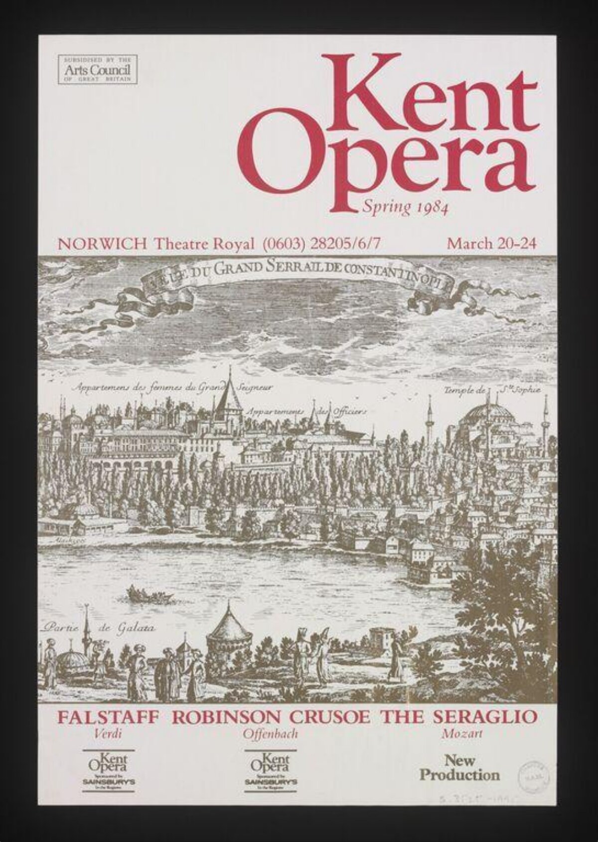 1984 Kent Opera Performance Poster
