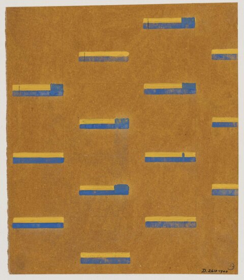 Abstract Blue Yellow Geometric Pattern